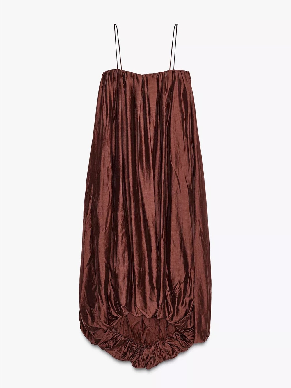 ZARA ZW Multi-Position Balloon Dress - Terracotta - Picture 11 of 16